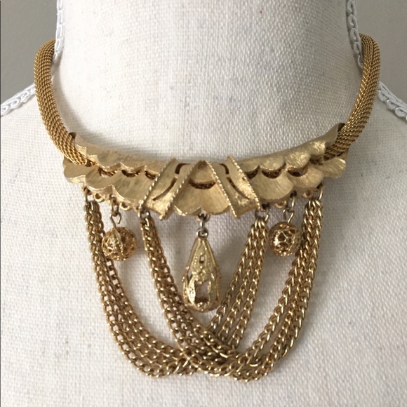 Vintage Mesh Festoon Necklace - Picture 4 of 6